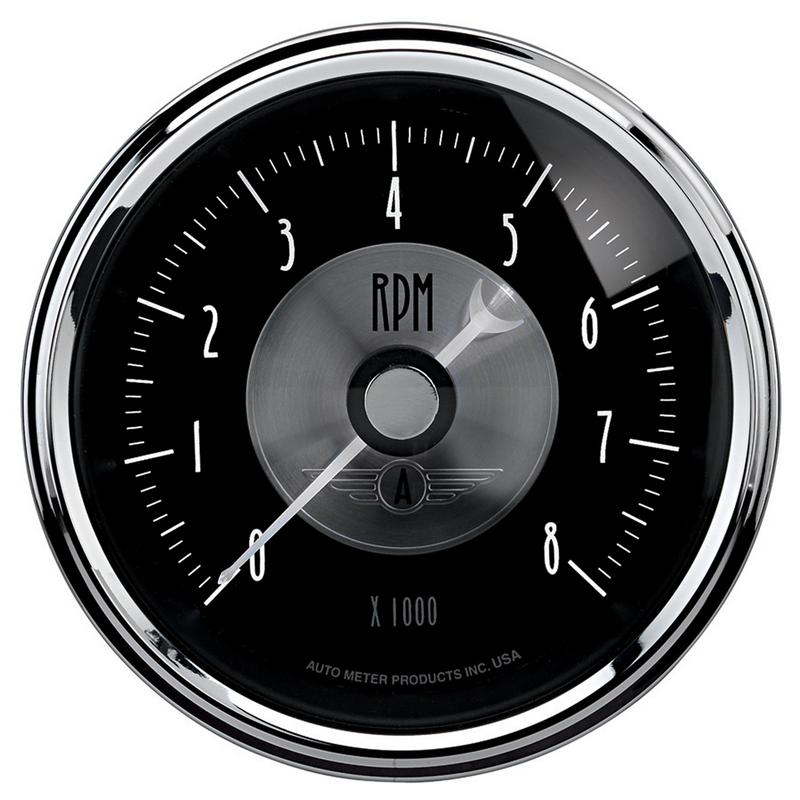 AutoMeter Gauge Quad 5in. 0 Ohm(e) to 90 Ohm(f) Elec Prestige Blk. Diamond