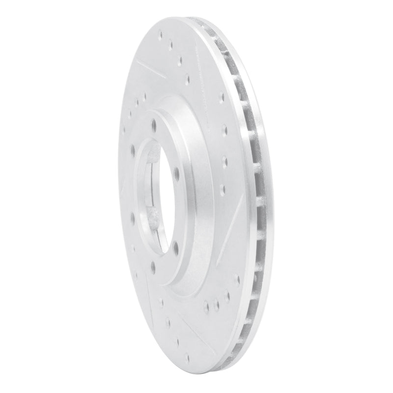R1 Concepts R1 84-87 Isuzu Pickup Front Right Drilled & Slotted Silver Brake Rotor
