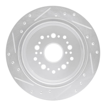 R1 Concepts R1 90-92 Lexus LS400 Rear Right Drilled & Slotted Silver Brake Rotor