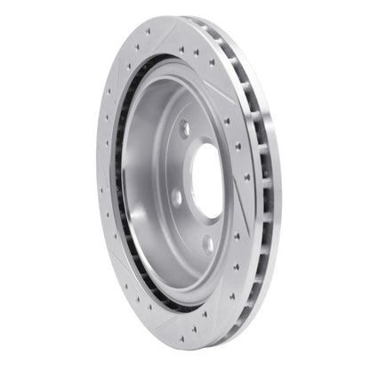 R1 Concepts R1 97-13 Cadillac XLR Rear Right Drilled & Slotted Silver Brake Rotor