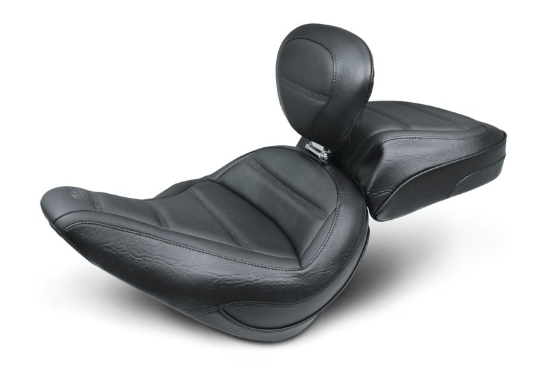 Mustang Motorcycle Mustang 18-21 Harley Softail Slim Standard Touring Recessed Passenger Seat - Black