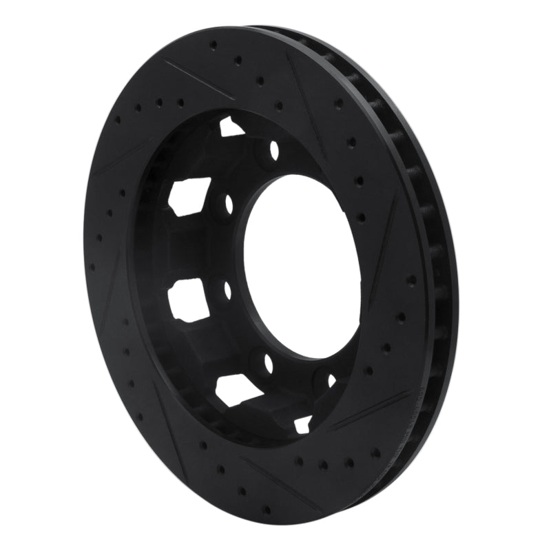 R1 Concepts R1 75-93 Dodge W250 Front Left Drilled & Slotted Black Brake Rotor