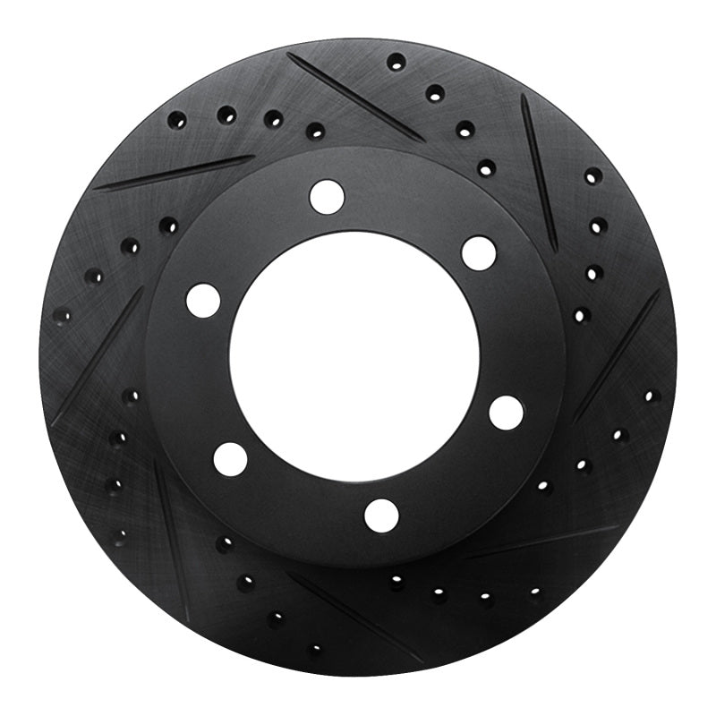 R1 Concepts R1 95-04 Toyota 4Runner Front Right Drilled & Slotted Black Brake Rotor