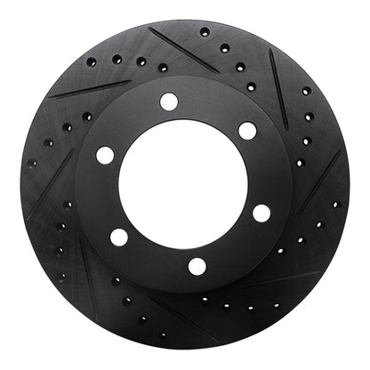 R1 Concepts R1 95-04 Toyota 4Runner Front Right Drilled & Slotted Black Brake Rotor