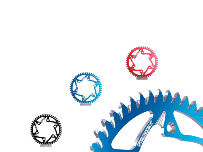 Vortex Racing Aluminum Rear Sprocket 525 53 Tooth- Blue