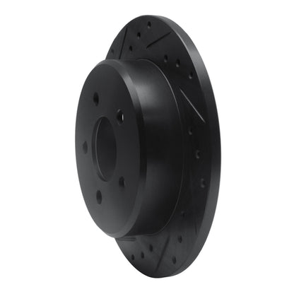 R1 Concepts R1 91-95 Ford Crown Victoria Rear Left Drilled & Slotted Black Brake Rotor