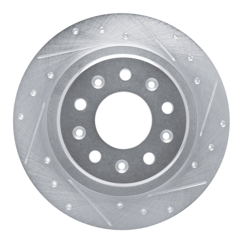 R1 Concepts R1 16-25 Buick Regal TOURX Rear Right Drilled & Slotted Silver Brake Rotor