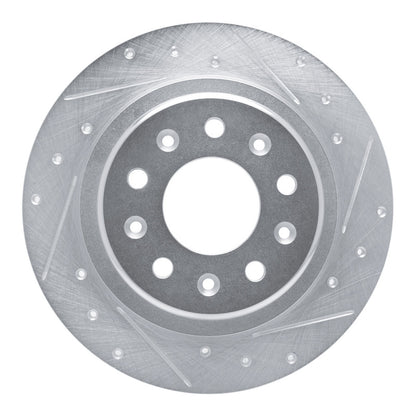 R1 Concepts R1 16-25 Buick Regal TOURX Rear Right Drilled & Slotted Silver Brake Rotor