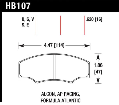 Hawk Performance Hawk CP2361/CP3228/CP5104/CP5144 AP Racing DTC-70 Brake Pads
