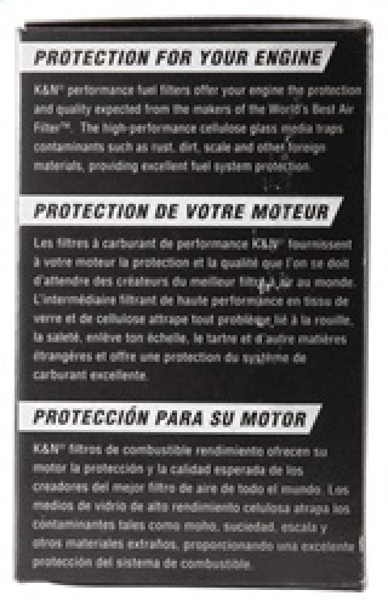 K&N Engineering K&N Cellulose Media Fuel Filter 1.688in OD x 3.813in L