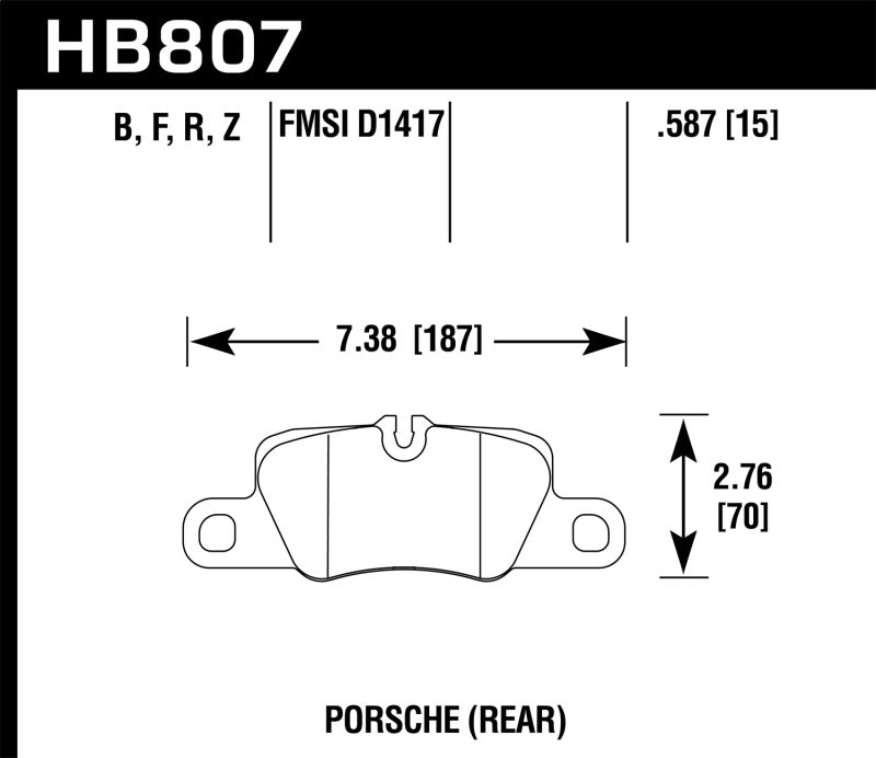 Hawk Performance Hawk 2014 Porsche 911 HPS 5.0 Rear Brake Pads