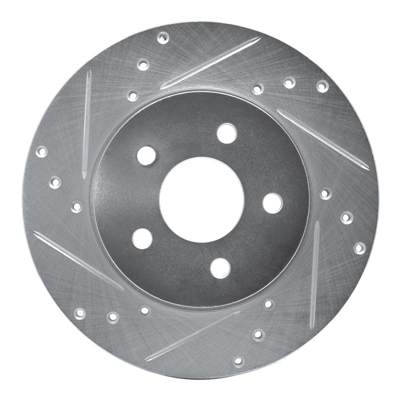 R1 Concepts R1 01-08 Ford Mondeo (Mexico) Rear Left Drilled & Slotted Silver Brake Rotor
