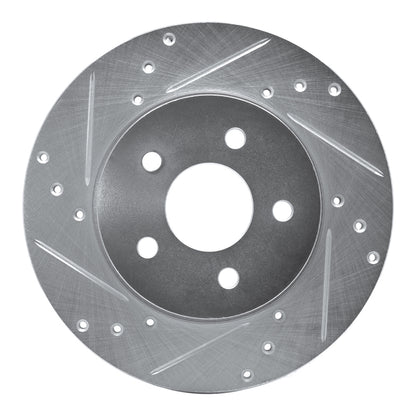 R1 Concepts R1 01-08 Ford Mondeo (Mexico) Rear Left Drilled & Slotted Silver Brake Rotor