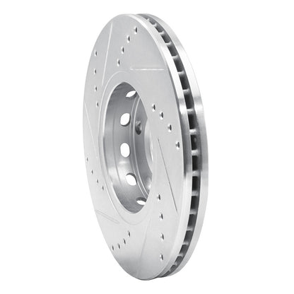 R1 Concepts R1 85-91 Audi 200 Front Right Drilled & Slotted Silver Brake Rotor