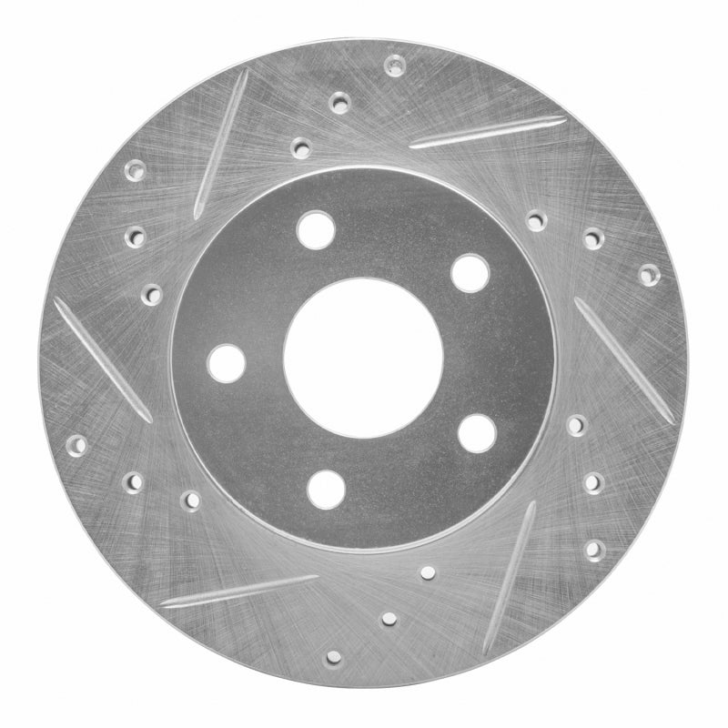 R1 Concepts R1 80-89 Buick SKYLARK Front Left Drilled & Slotted Silver Brake Rotor