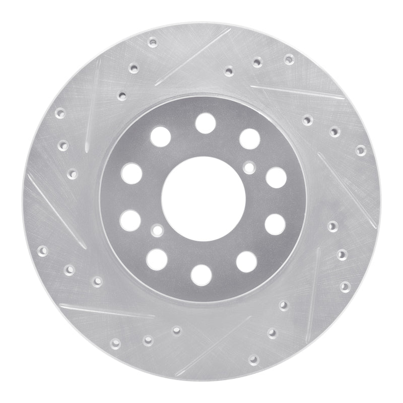R1 Concepts R1 92-95 Toyota MR2 Rear Left Drilled & Slotted Silver Brake Rotor