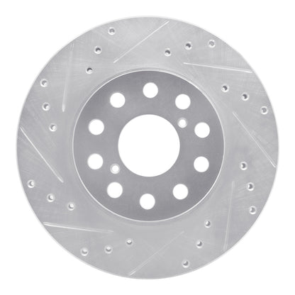 R1 Concepts R1 92-95 Toyota MR2 Rear Left Drilled & Slotted Silver Brake Rotor