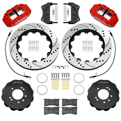 Wilwood 89-98 Nissan 240SX/89-94 Skyline/90-96 300ZX Superlite 6R Front BBK w/ 14in D/S Rotors - Red