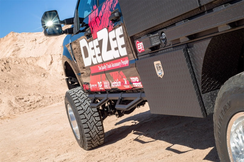 Dee Zee 99-23 Chevrolet/GMC/Dodge/Ford Full Size Truck Hex Series - Reg Cab Side Steps (Txt Blk)