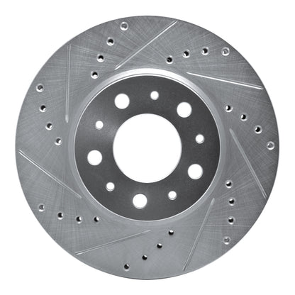 R1 Concepts R1 91-95 Volvo 740 Front Left Drilled & Slotted Silver Brake Rotor