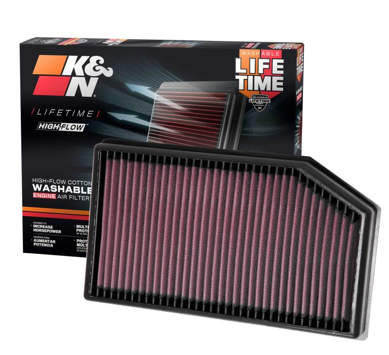 K&N Engineering K&N 2018 Jeep Wrangler JL 2.0L/3.6L F/I Drop In Air Filter