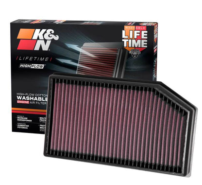 K&N Engineering K&N 2018 Jeep Wrangler JL 2.0L/3.6L F/I Drop In Air Filter