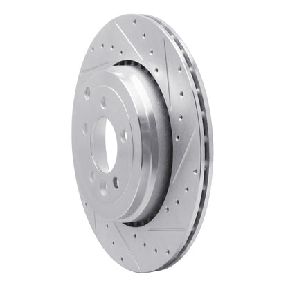 R1 Concepts R1 10-13 Land Rover Range Rover Sport Rear Right Drilled & Slotted Silver Brake Rotor
