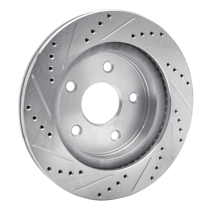 R1 Concepts R1 02-24 Chrysler ASPEN Front Right Drilled & Slotted Silver Brake Rotor