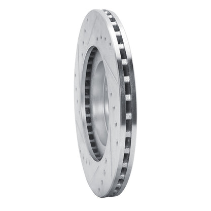R1 Concepts R1 85-88 Toyota Cressida Front Right Drilled & Slotted Silver Brake Rotor