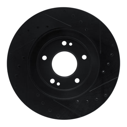 R1 Concepts R1 91-93 Dodge STEALTH Front Left Drilled & Slotted Black Brake Rotor