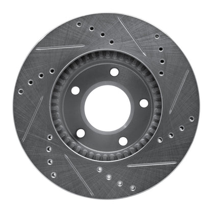 R1 Concepts R1 96-98 Mazda MPV Front Left Drilled & Slotted Silver Brake Rotor