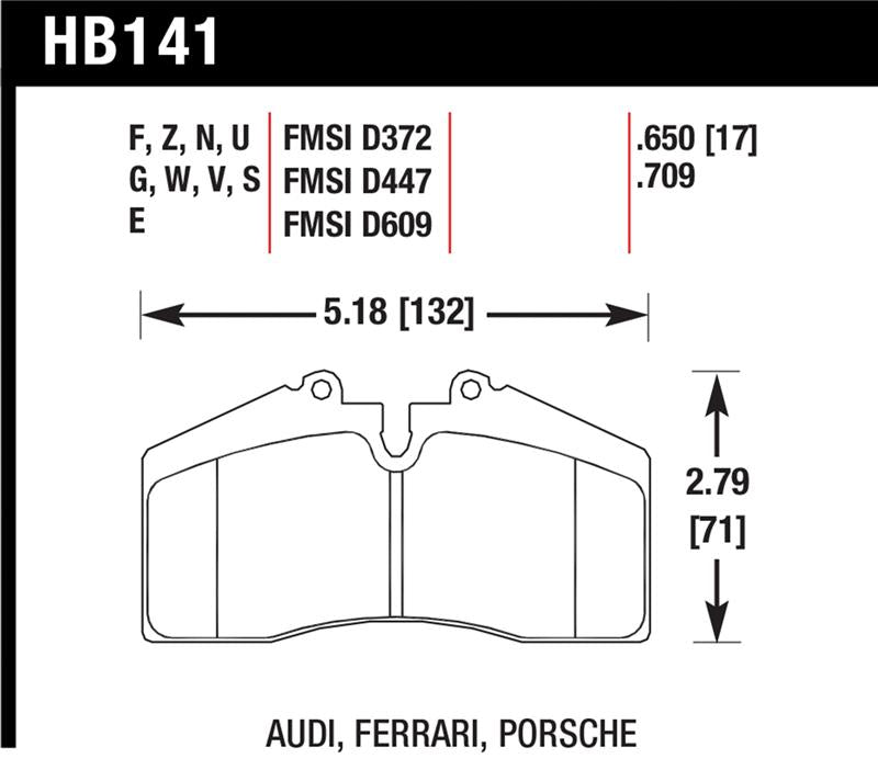 Hawk Performance Hawk Audi/Porsche Rear AND ST-40 HPS Street Brake Pads