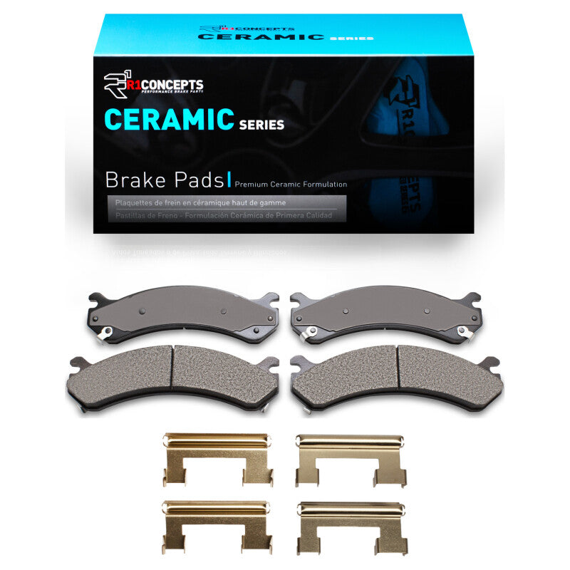 R1 Concepts R1 99-20 Cadillac DeVille Front Ceramic Pads & Hardware Kit