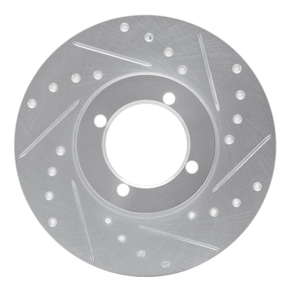 R1 Concepts R1 74-79 Lotus Elite Front Right Drilled & Slotted Silver Brake Rotor