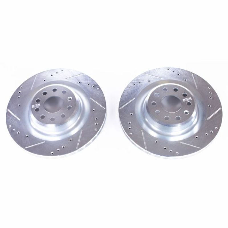 PowerStop Power Stop 12-18 Tesla Model S Rear Evolution Drilled & Slotted Rotors - Pair