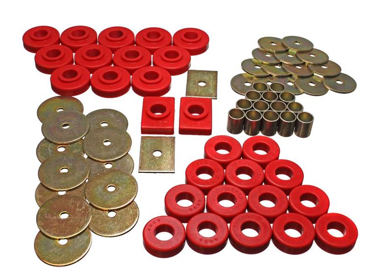 Energy Suspension 55-57 Chevy Full Size (Belair/Caprice/Impala) Red Body Mount Set