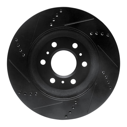 R1 Concepts R1 06-09 Buick Terraza Front Right Drilled & Slotted Black Brake Rotor
