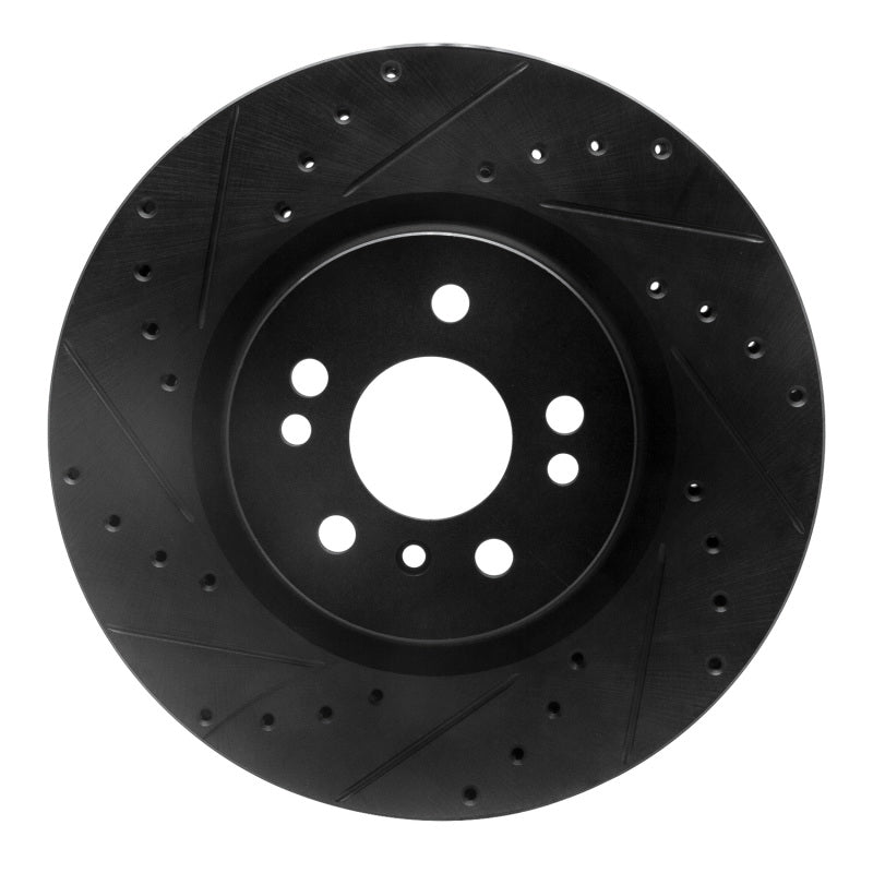 R1 Concepts R1 06-12 Mercedes-Benz ML350 Front Left Drilled & Slotted Black Brake Rotor