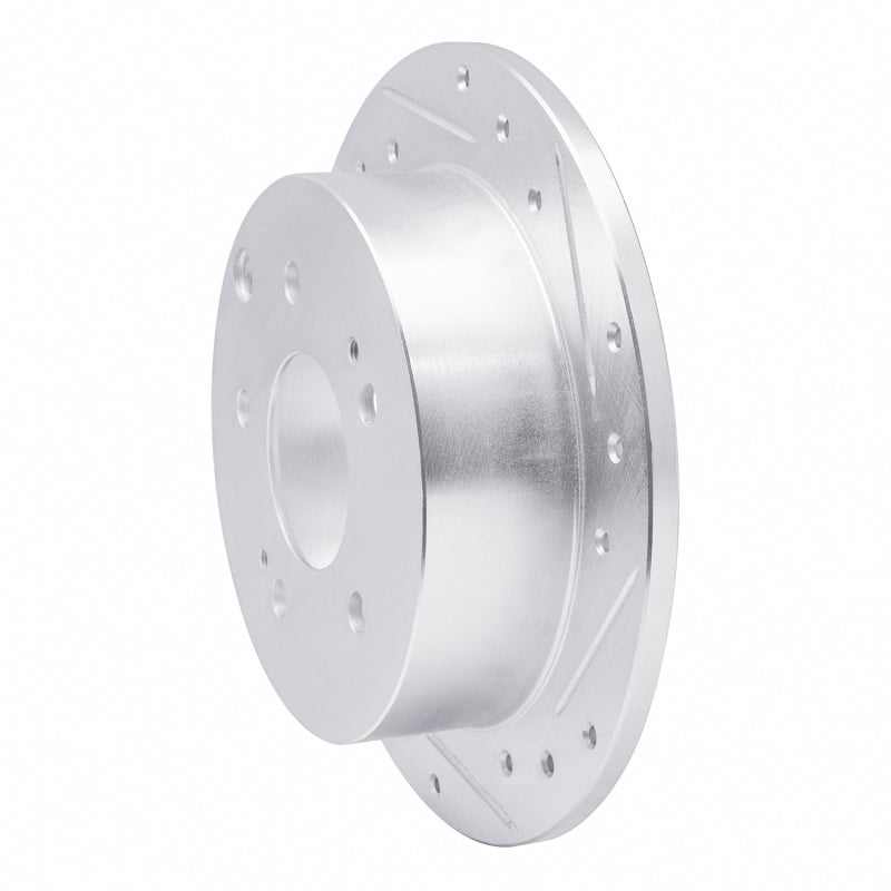 R1 Concepts R1 04-12 Mitsubishi Eclipse Rear Right Drilled & Slotted Silver Brake Rotor