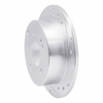 R1 Concepts R1 04-12 Mitsubishi Eclipse Rear Right Drilled & Slotted Silver Brake Rotor