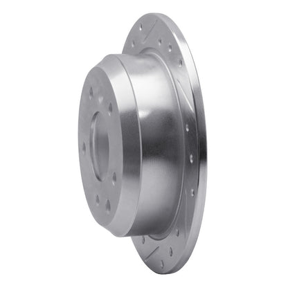 R1 Concepts R1 86-89 Jaguar XJ6 Rear Left Drilled & Slotted Silver Brake Rotor
