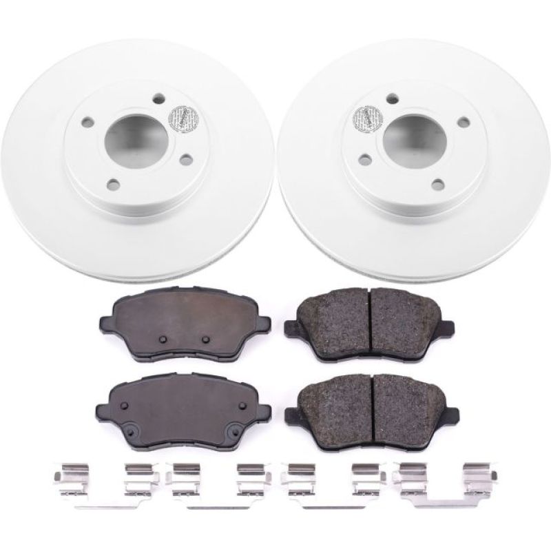 PowerStop Power Stop 14-19 Ford Fiesta Front Z17 Evolution Geomet Coated Brake Kit