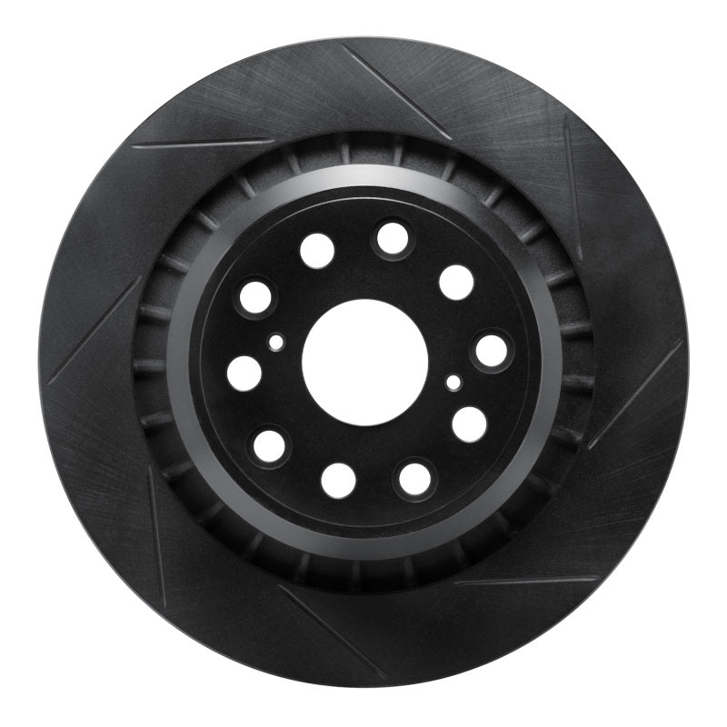 R1 Concepts R1 07-21 Lexus LS460 Rear Right Slotted Black Brake Rotor