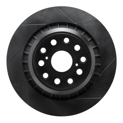 R1 Concepts R1 07-21 Lexus LS460 Rear Right Slotted Black Brake Rotor