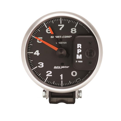 Autometer Sport-Comp 5in / 0-8K RPM / Pedestal w/Redline Tachometer