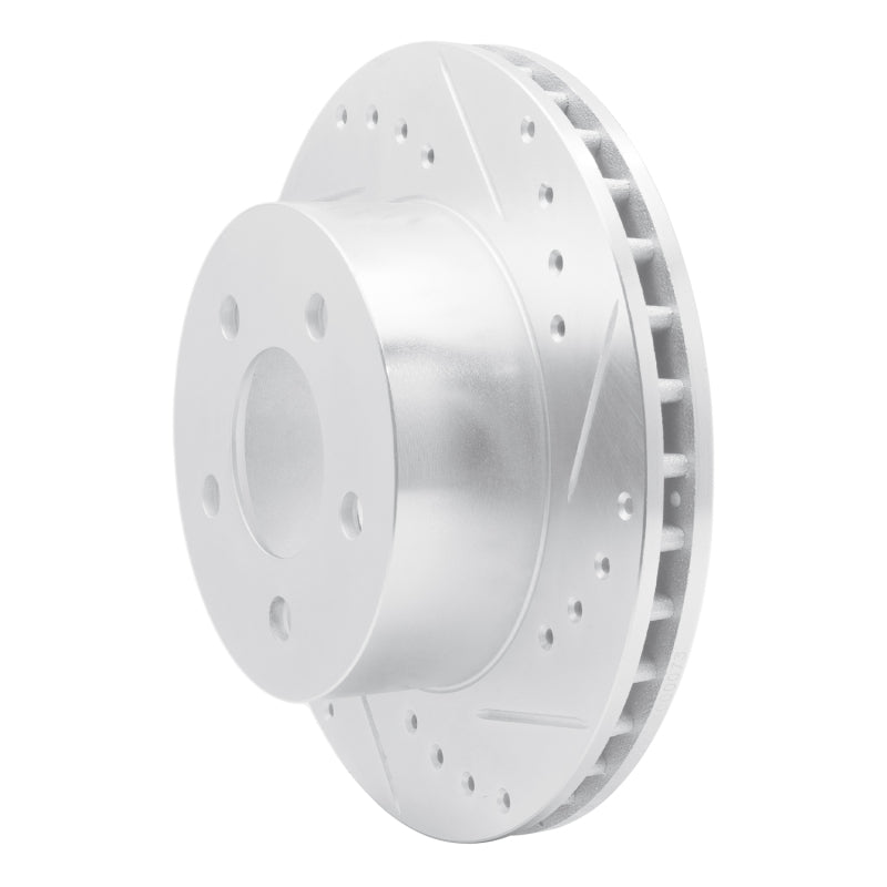 R1 Concepts R1 91-94 Ford Crown Victoria Front Right Drilled & Slotted Silver Brake Rotor