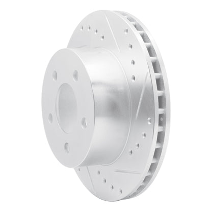 R1 Concepts R1 91-94 Ford Crown Victoria Front Right Drilled & Slotted Silver Brake Rotor
