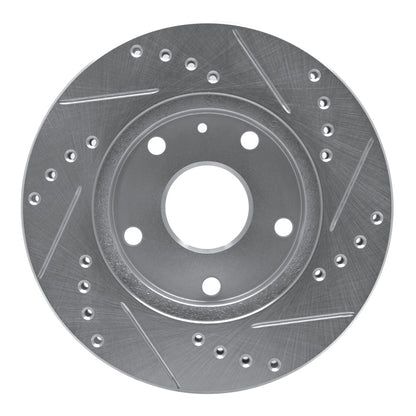 R1 Concepts R1 99-02 Daewoo Leganza Front Left Drilled & Slotted Silver Brake Rotor