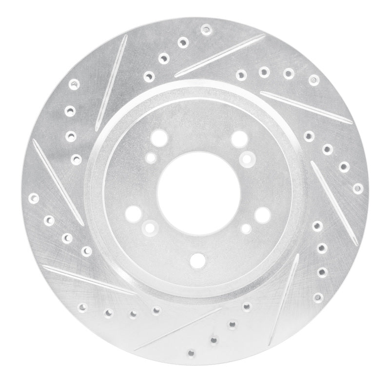 R1 Concepts R1 97-05 Acura NSX Front Left Drilled & Slotted Silver Brake Rotor