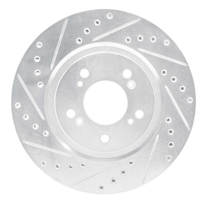 R1 Concepts R1 97-05 Acura NSX Front Left Drilled & Slotted Silver Brake Rotor